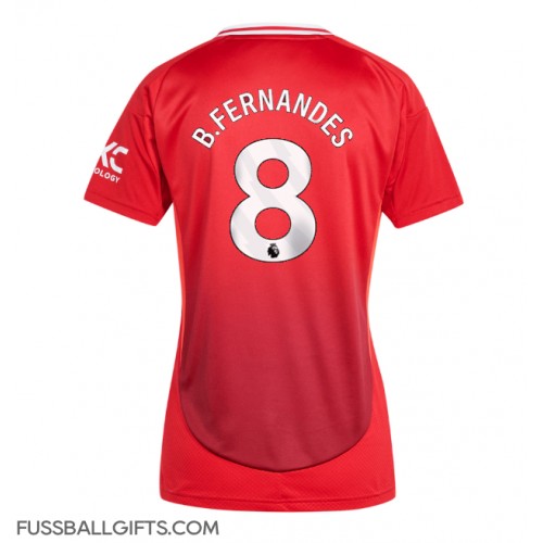 Manchester United Bruno Fernandes #8 Fußballbekleidung Heimtrikot Damen 2024-25 Kurzarm